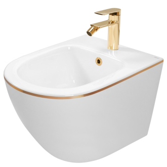 Rea Carlo Mini bidet biela/zlatá REA-C6990