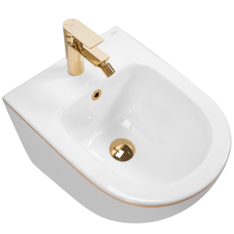 Rea Carlo Mini bidet biela/zlatá REA-C6990
