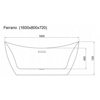 Rea vaňa voľne stojaca 1600 Ferrano REA-W0150