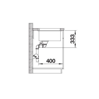 Blanco ROTAN 340/160-U 524250 dvojdrez, hlavný drez vľavo aluminium drez pod dosku