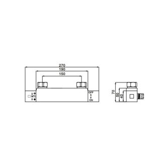 MEXEN CUBE sprchová batéria-termostatická, chróm 77200-00