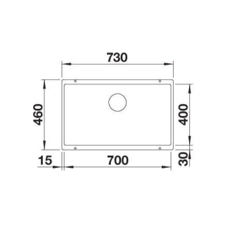 Blanco ROTAN 700-U 521345 jednodrez aluminium drez pod dosku