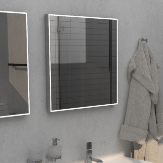 Nimco čierne LED zrkadlo 700x700 s dotykovým senzorom ZPC 13077V-90