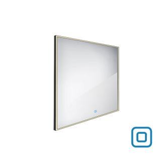 Nimco čierne LED zrkadlo 700x700 s dotykovým senzorom ZPC 13077V-90