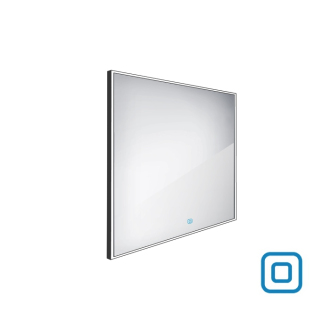 Nimco čierne LED zrkadlo 700x700 s dotykovým senzorom ZPC 13077V-90