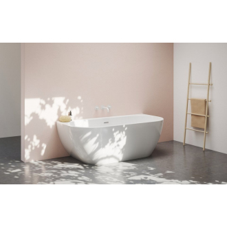 Ravak Vaňa FREEDOM W 1660x800 snowwhite/black overflow voľne stojaci XC00100033