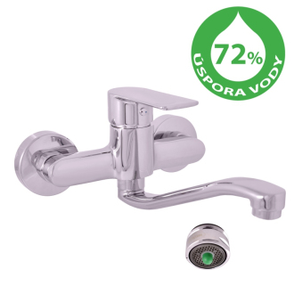 RAV SLEZÁK VLTAVA ECO vodovodná batéria drezová/umývadlová, chróm 100mm VTE401.0/26