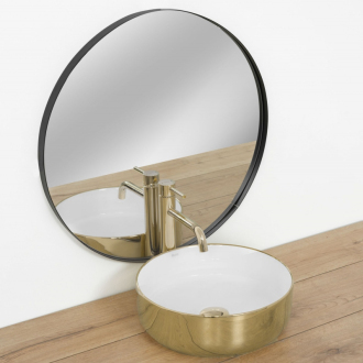REA Umývadlo na dosku Sami Gold White REA-U1801