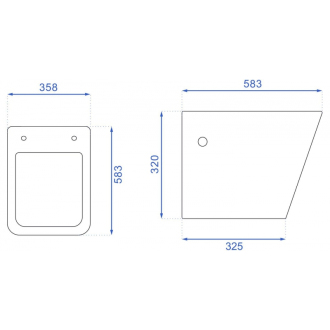 Rea Závesné WC Ryan Rimless Duroplast/Slim/ZM N REA-C7400