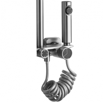 Rea Helix sprchový set, brúsený nikel REA-P6622
