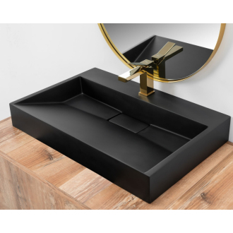 Konglomerátové umývadlo GOYA BLACK MAT 70CM