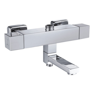 MEXEN CUBE spr./vaňová batéria-termostatická, chróm 77910-00