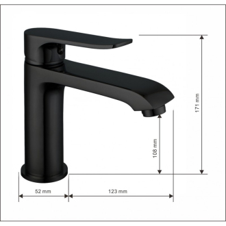 MEXEN PECOS umývadlová batéria, Black 72700-70