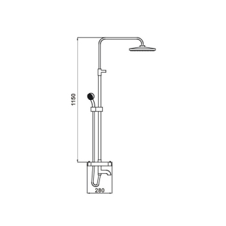 MEXEN AXEL sprchový set OK. 23 CM 78105-00