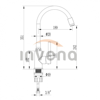Invena GLAMOUR BZ-02-L17-V Drezová batéria, čierna-zlatá