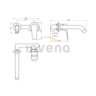 Invena DOKOS BP-19-U04-A Podomietková umývadlová batéria, čierna