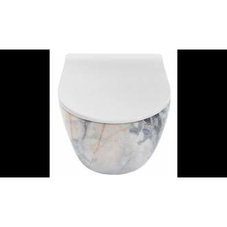Rea Závesné WC Carlos Duroplast Slim Zm Granit Shiny REA-C8002