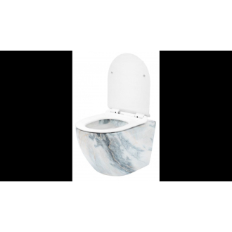 Rea Závesné WC Carlos Duroplast Slim Zm Granit Shiny REA-C8002