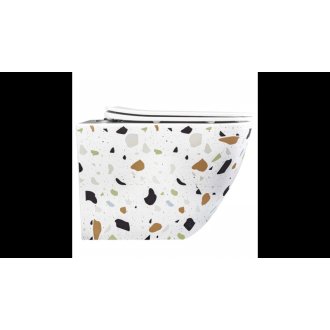 Rea Závesné WC Carlos Duroplast Slim Zm Terazzo REA-C8005