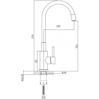 Mexen Flex Drezová batéria, chróm-biela 670900-02