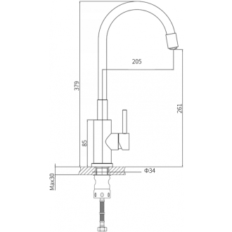 Mexen Flex Drezová batéria, chróm-biela 670900-02