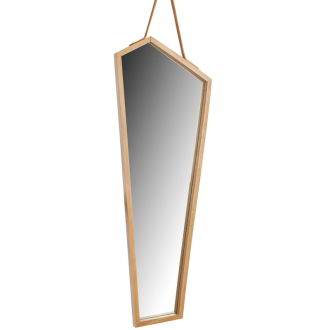 REA Drevené asymetrické zrkadlo 85cm HOM-08888
