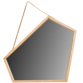 REA Drevené asymetrické zrkadlo 49cm HOM-08889