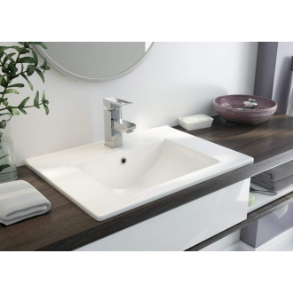 Deante FLOKS CDI_6U6M Vstavané umývadlo 60cm, biela