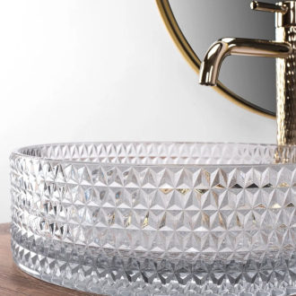 Rea umývadlo na dosku Cristal Transparent REA-U9670