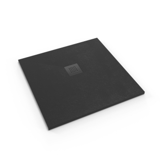 SAT vanička litýmramor, 90x90, čierna SATALEK90Q