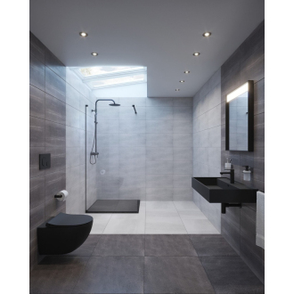 SAT vanička litýmramor, 90x90, čierna SATALEK90Q