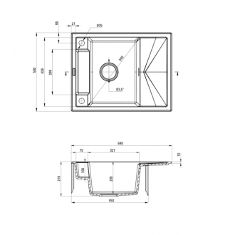 Deante MAGNETIC ZRM_T11A Jednodrez s odkvapom granit, metalický antracit