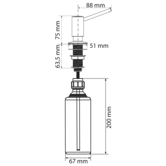 FRANKE 119.0281.898 dávkovac saponátu SIMPLE 500 ml NRZ