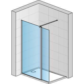 SANSWISS WALK-IN EASY Montážny set BTE3-otočná stena, montáž vpravo aluchróm BTE3R04065062