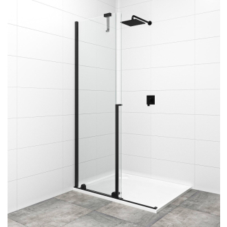 SAT Walk-in XM 1375x2000, čierna SATBWIXM140C