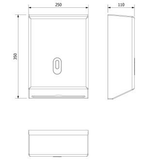 Zásobník papierových uterákov 260x320mm, biely 1319-80