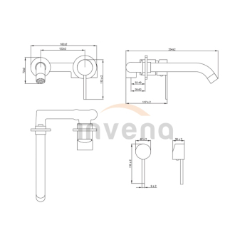Invena DAFNI BP-88-U01 Podomietková umývadlová batéria, chróm