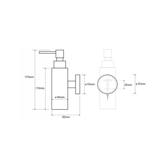 X-ROUND dávkovač mydla 150ml, chróm (104109012) XR104
