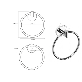 X-ROUND kruh, chróm (104204062) XR409