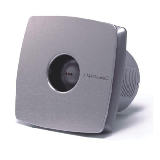 X-MART 10T kúpeľňový ventilátor axiálny s časovačom, 15W, potrubie 100mm, nerez 01041000