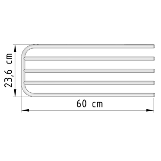 Sušiak 4 uterákov na vykurovacie telesá, univerzálne upínanie, dĺžka 60cm, biela 25-03-SV460