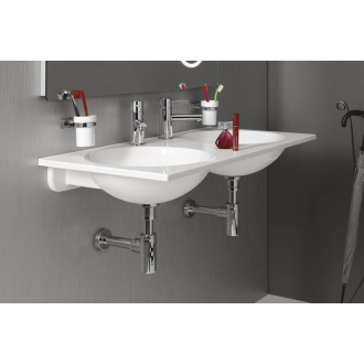 Aqualine Umývadlový sifón 1&#39;1/4, odpad 32mm okrúhly, chróm CV1003