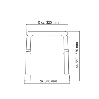 Sedátko kúpeľňové, priemer 32cm, biela A00603101