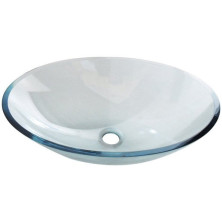 PURE sklenené umývadlo oválne 52x37,5 cm, číra 2501-12