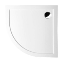 SERA sprchová vanička z liateho mramoru, štvrťkruh 80x80x4cm, R550, biela 40511