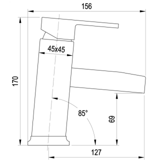 CANTINO stojanková umývadlová batéria so žliabkom, chróm 1126-06