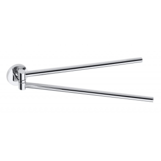 X-ROUND dvojitý držiak uterákov otočný 420mm, chróm (104204191) XR405