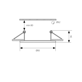 MARIN kúpeľňové podhľadové svietidlo, 35W, 12V, IP44, chróm 04703