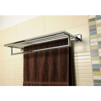 X-SQUARE polička na uteráky s hrazdou 650x110x215mm, chróm (132205072) XQ601