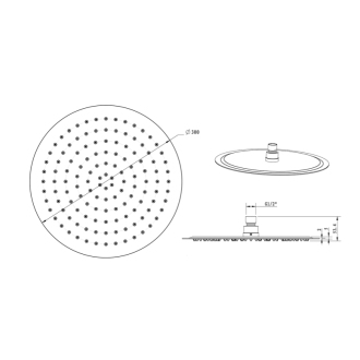 SLIM hlavová sprcha, kruh 300mm, leštená nerez MS573